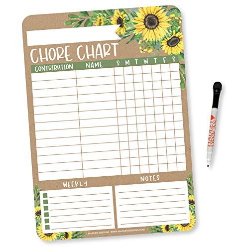 Floral Chore Charts | Home Organization