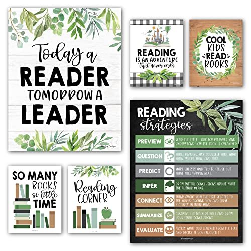 Farmhouse Reading Motivational Posters | Set of 6 | Motivational Posters