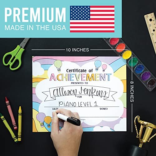 Colorful Pastel Certificate of Achievement | Set of 25 | Awards