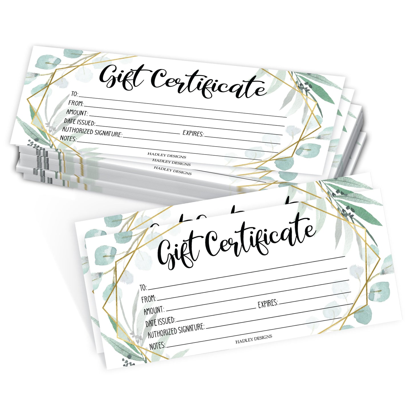 Blank Gift Certificates | Set of 25 | Business & Office Supplies