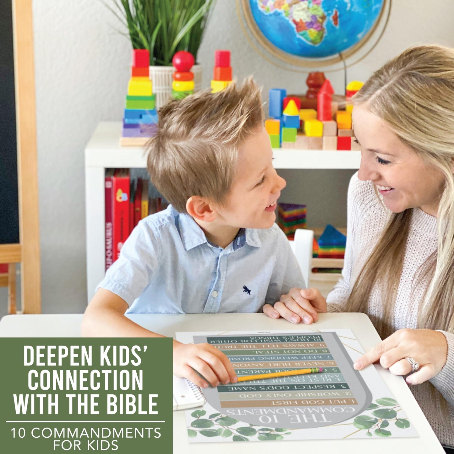 Greenery Bible Posters| Set of 9 | Sunday School Classroom