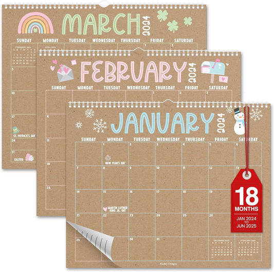 Doodle Large Wall Calendar 2024-2025 - 18 Month Wall Calendar 2024-2025, Monthly Wall Calendar 2024 Monthly Large, Calendario 2024 Calendar Wall, Calendars 2024 Wall Calendar, Calandar, Calenders 2024