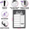 Black & White Magnetic Meal Planner | Weekly | Calendar & Planners