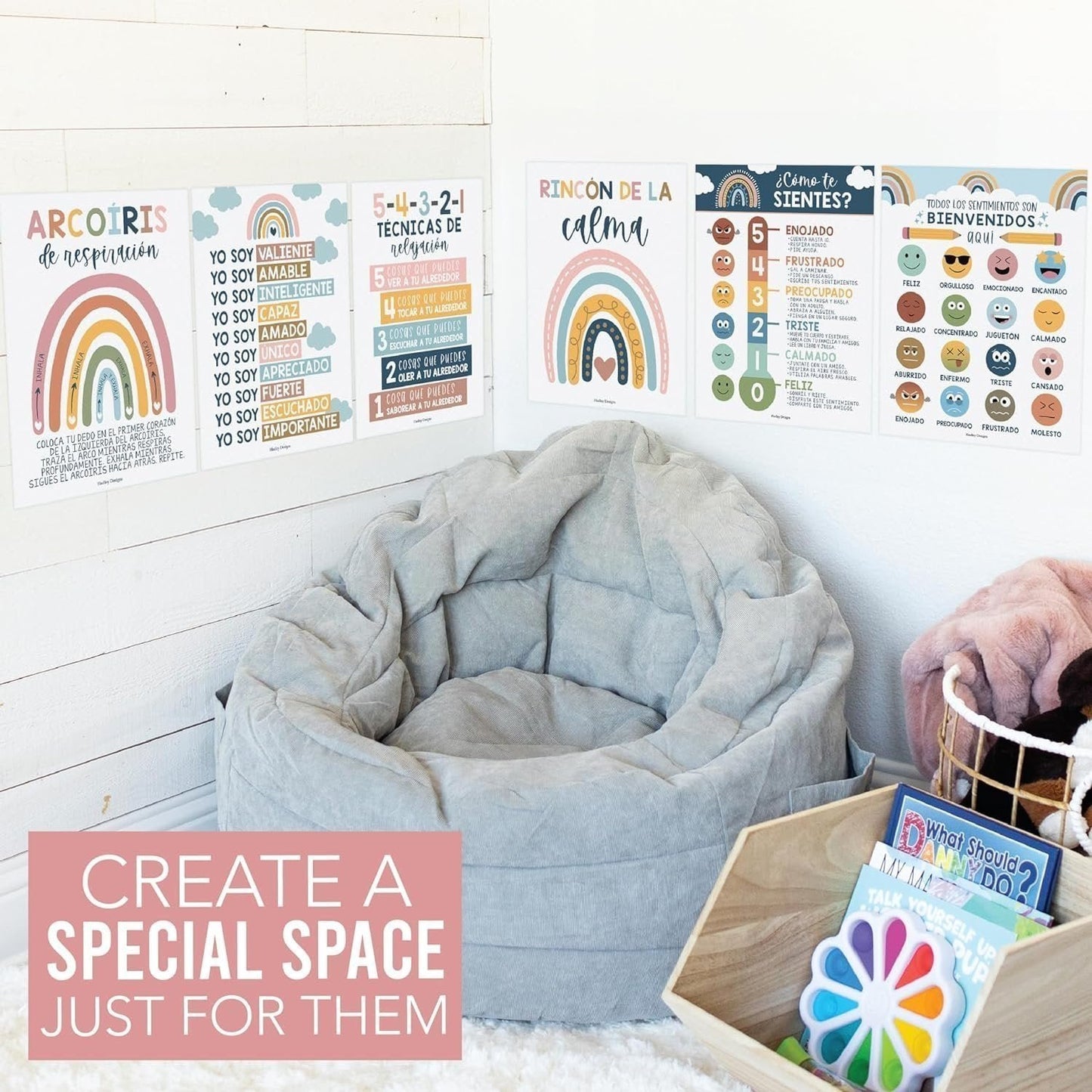 Spanish Calming Corner Posters | Set of 6 | Spanish Educational Posters