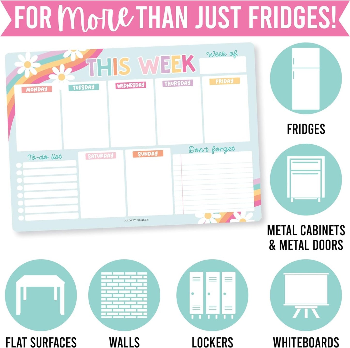 Retro Fridge Weekly Calendar | Magnetic & Dry Erase | Calendars & Planners