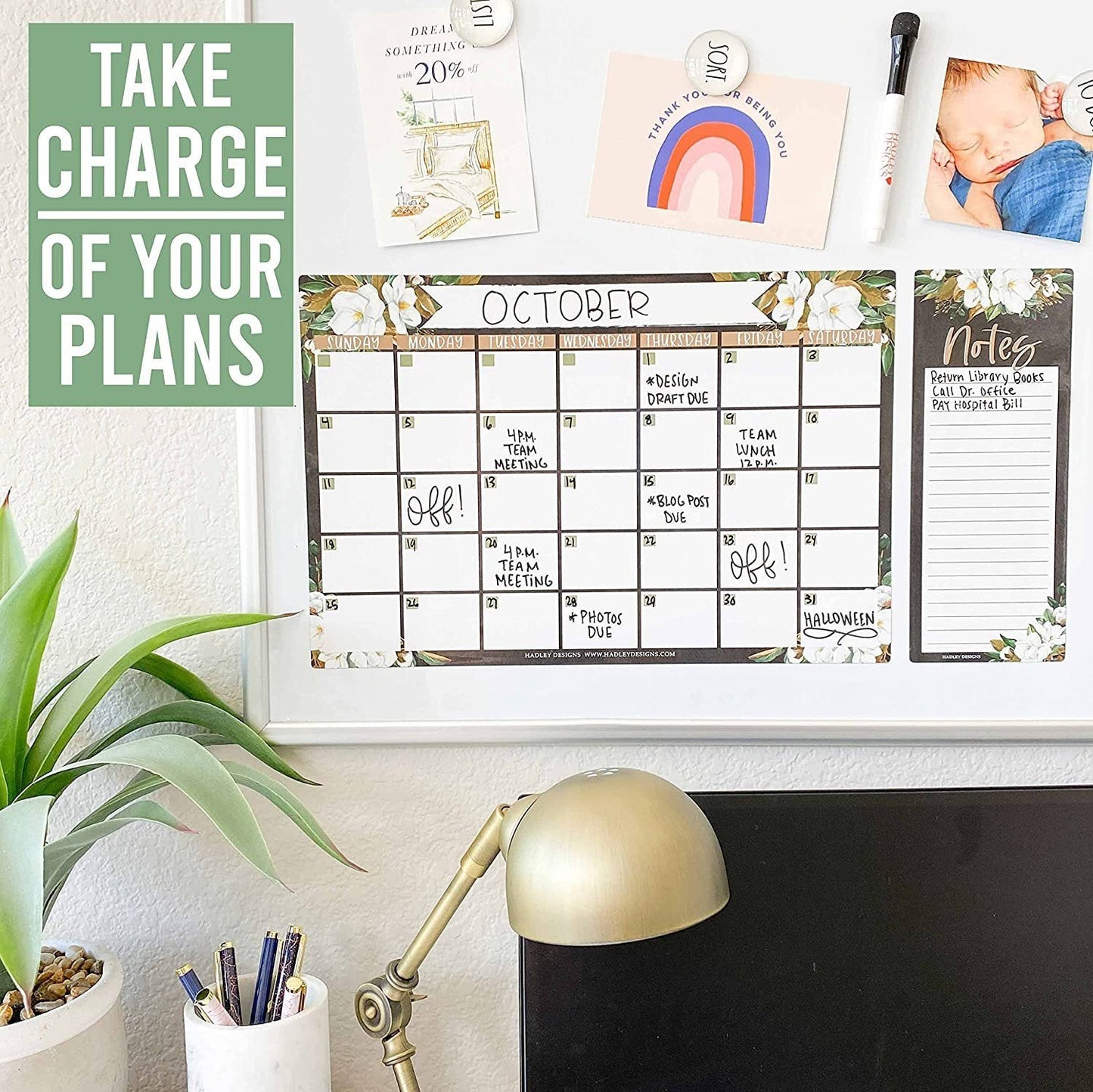 Magnolia Magnetic Calendar | Dry-Erase | Calendars & Planners