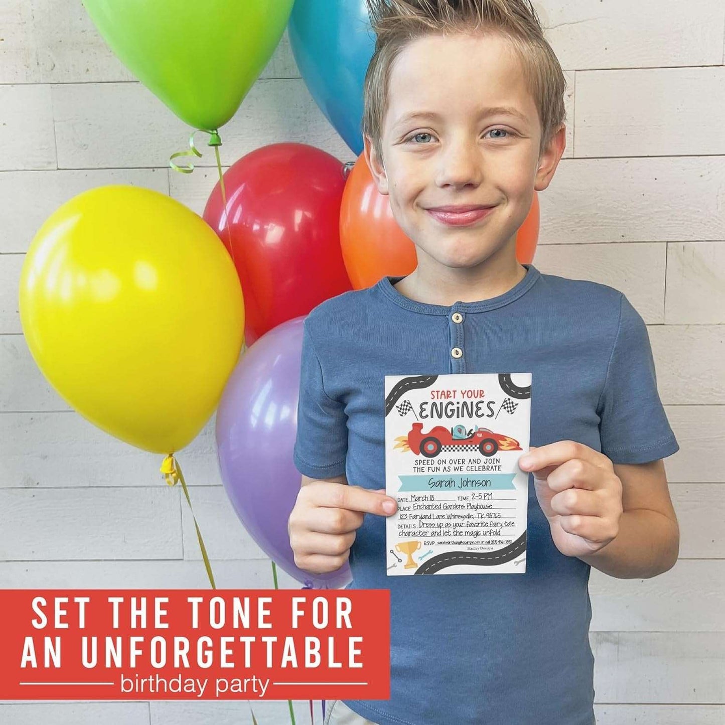 15 Race Car Birthday Invitations For Boys - Car Racing Birthday Invites For Boy, Race Car Birthday Party Invitations For Boys, Boy Birthday Invitations Boy, Invitations For Birthday Party Invites