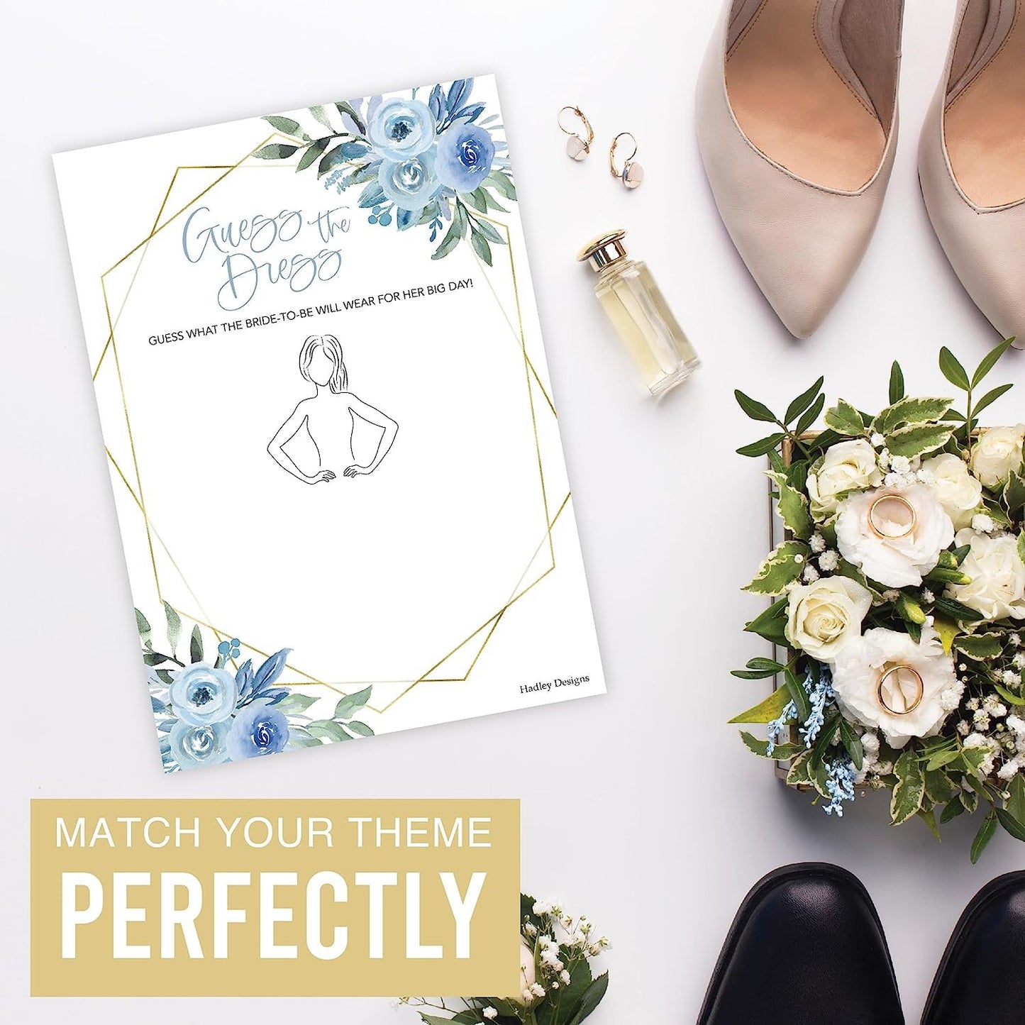 Mad Libs, Guess the Dress, Who Knows the Bride, and Find the Guest Games | Set of 40 | Bridal Shower Games