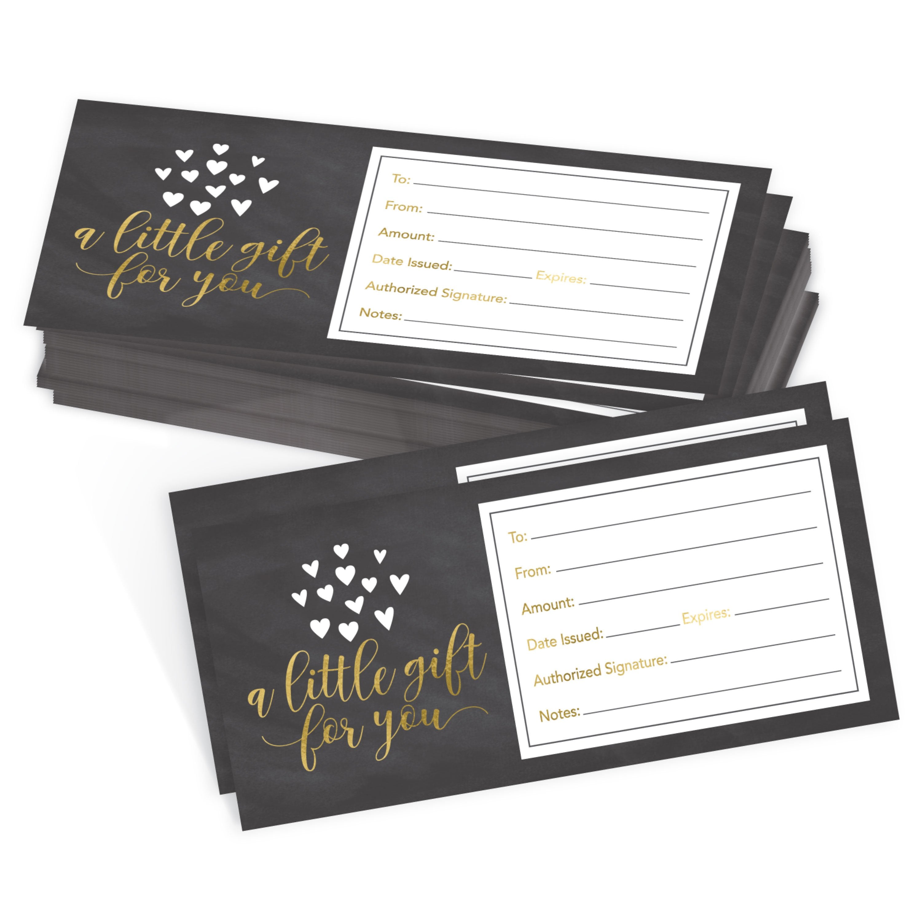 Blank Gift Certificates | Set of 25 | Business & Office Supplies