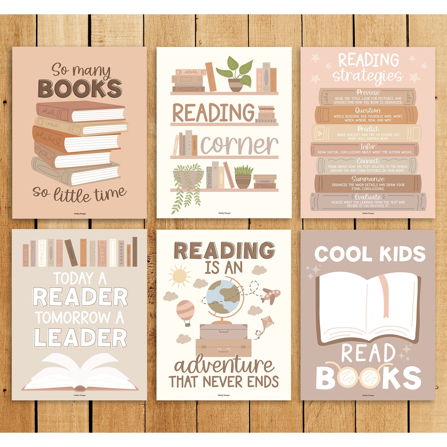 Reading Motivational Posters | Set of 6 | Motivational Posters