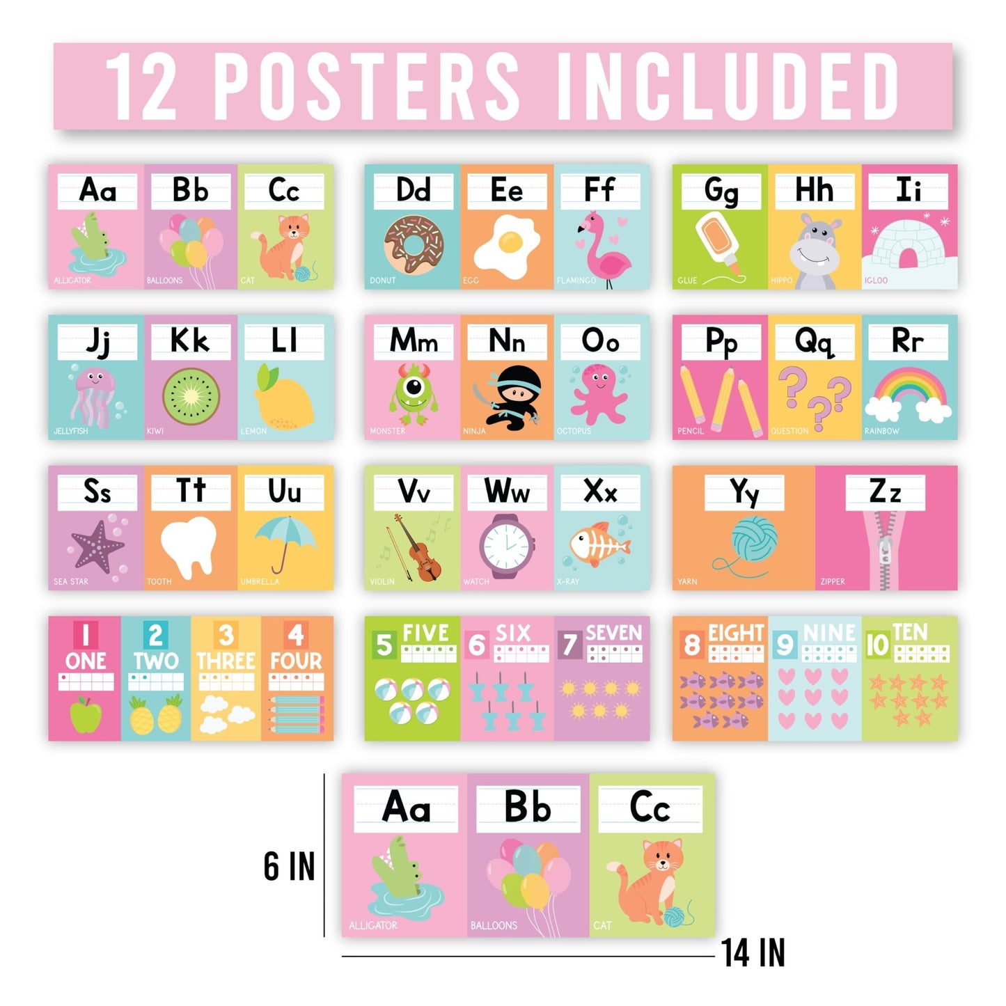 Colorful Pastel Alphabet Bulletin Board Set | Classroom Supplies | Educational Decor