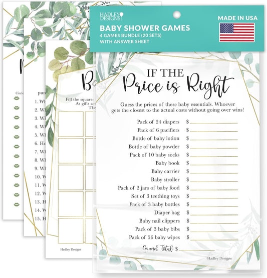 40 Greenery Baby Shower Games Gender Neutral - Baby Girl Baby Shower Bingo Game Girl, Guess Who Mommy Or Daddy Baby Shower Game, Price Is Right Baby Shower Game, Hilarious Baby Shower Games Dad Jokes