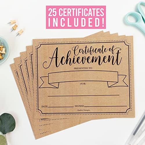 Farmhouse Kraft Certificate of Achievement | Set of 25 | Awards