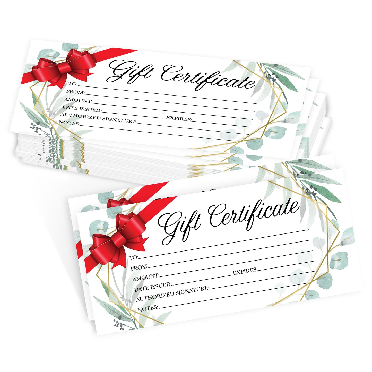 Blank Gift Certificates | Set of 25 | Gifts & Business
