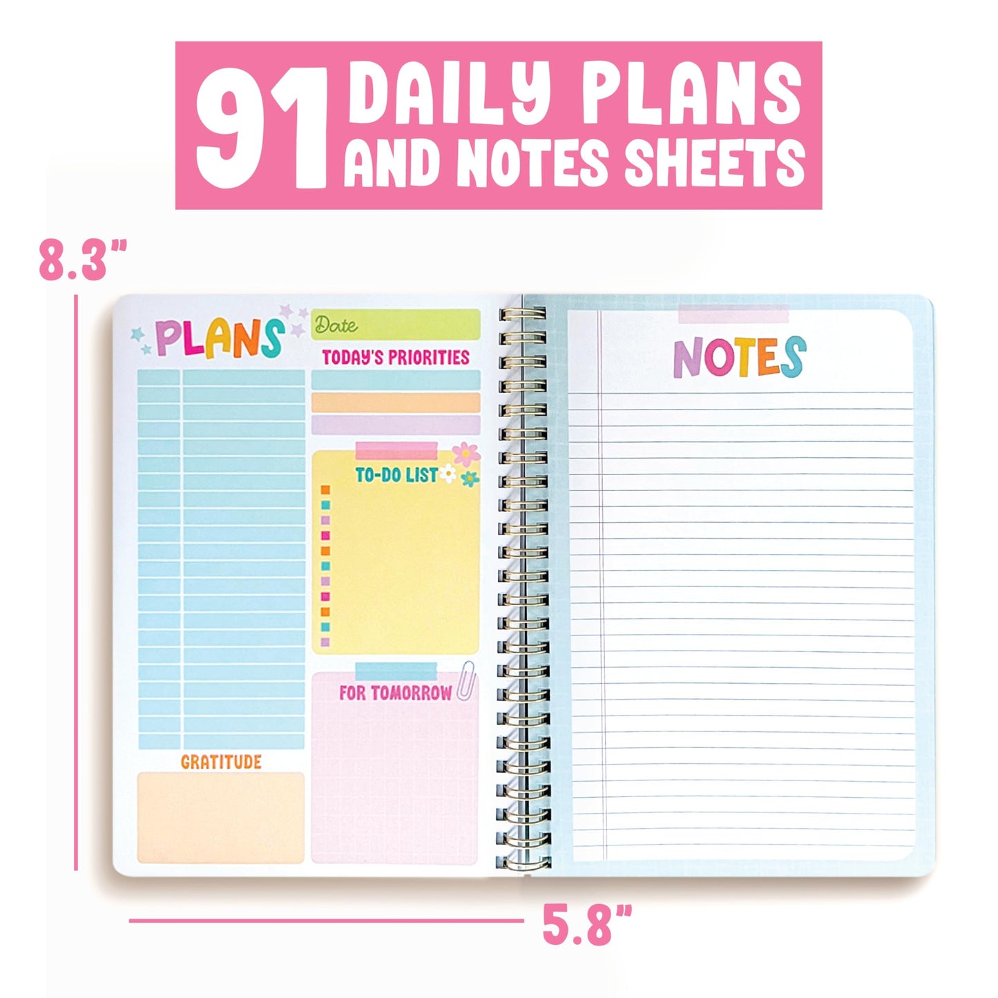 Pink Daily Planner | Undated | Calendars & Planners