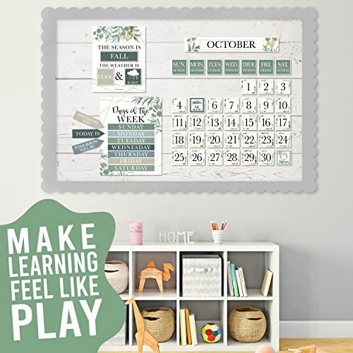 Greenery Classroom Calendar | Bulletin Board | Classroom Supplies