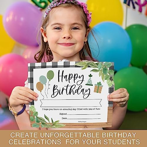 Farmhouse Birthday Certificates | Set of 25 | Birthday Gifts