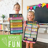 Colorful Chalk Grammar Posters | Set of 4 | Educational Supplies