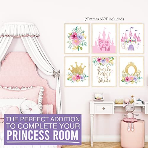 Princess Children's Wall Art | Set of 6 | Home Decor