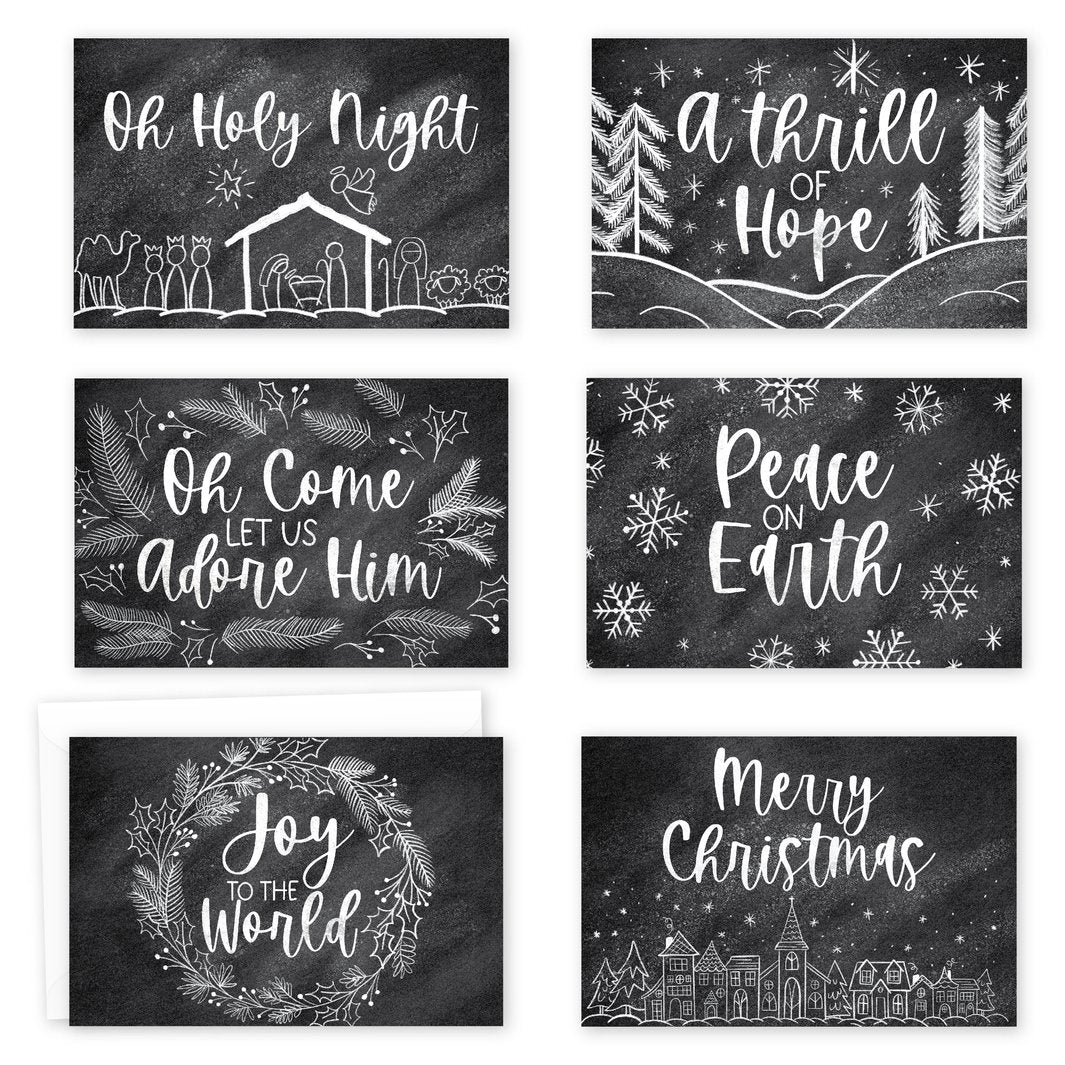 Folded Religious Christmas Cards | Set of 24 | Greeting Cards
