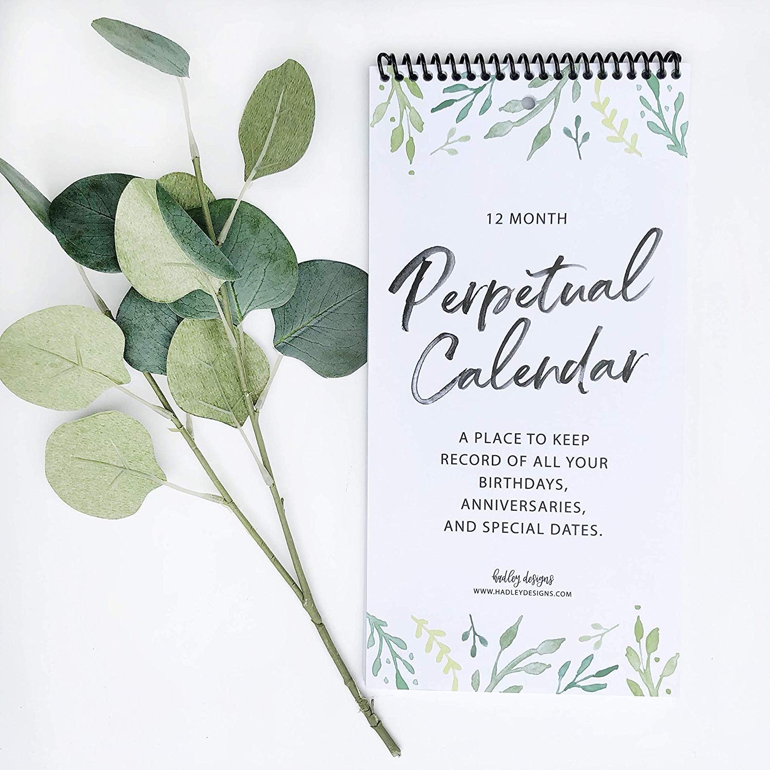 Perpetual Calendar | 12 Months | Home & Organization