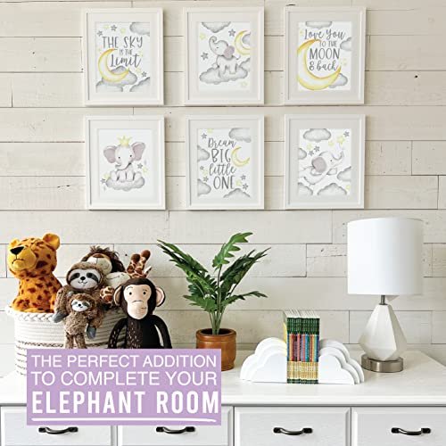 Elephant Children's Wall Art | Set of 6 | Nursery Decor