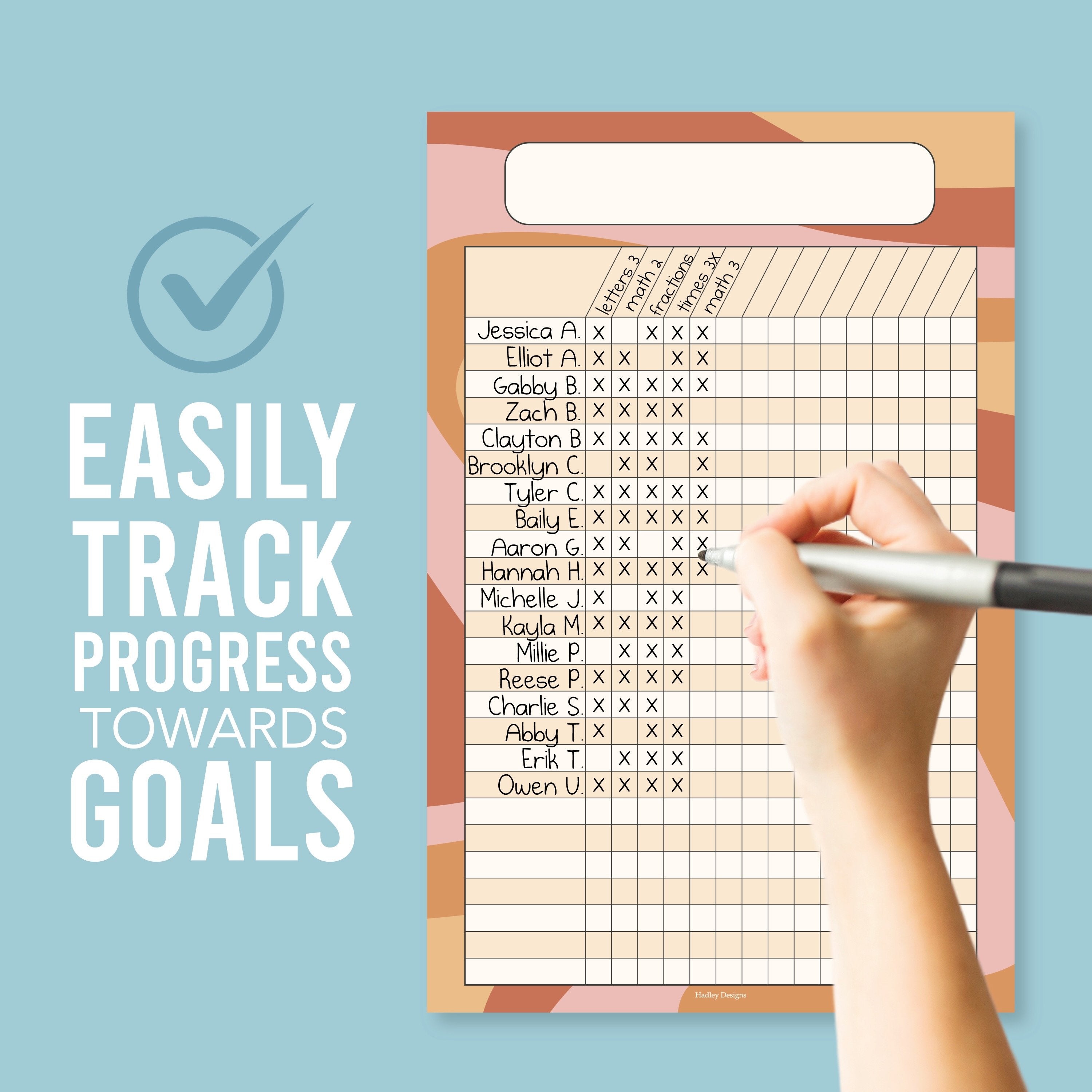 Homework Trackers | Set of 8 | School Supplies