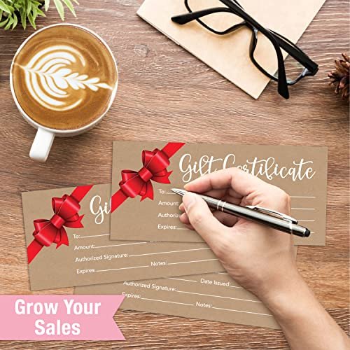 Blank Gift Certificates | Set of 25 | Gifts & Business