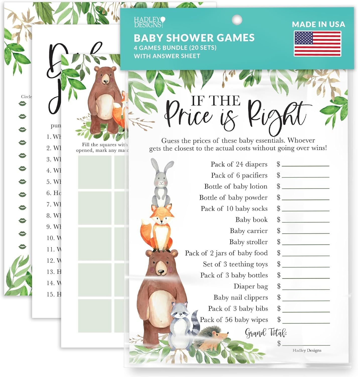 40 Woodland Baby Shower Games Gender Neutral - Baby Girl Baby Shower Bingo Game Girl, Guess Who Mommy Or Daddy Baby Shower Game, Price Is Right Baby Shower Game, Hilarious Baby Shower Games Dad Jokes