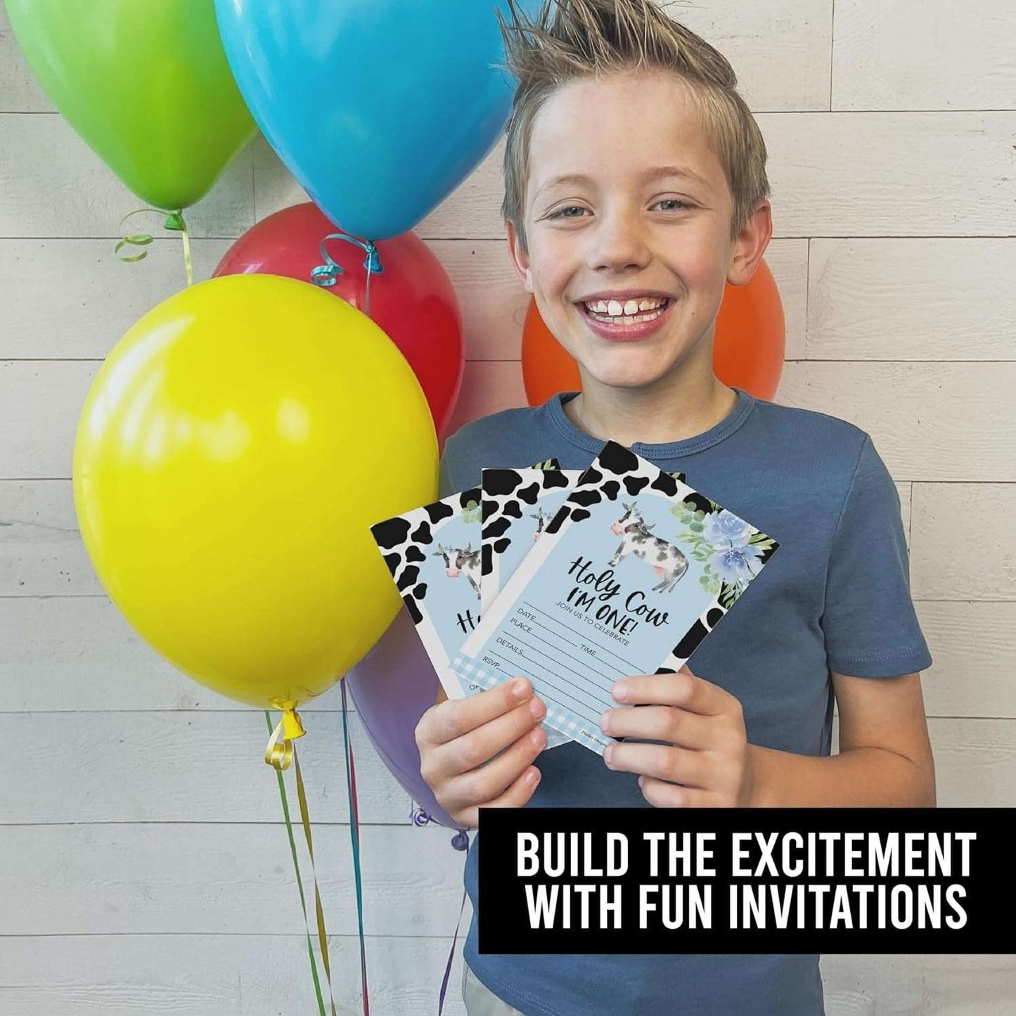 15 Holy Cow Im One Birthday Invitations For Boys - Cow Birthday Invites, Birthday Party Invitations For Boys Birthday Invitation, Boy Birthday Invitations Boy, Holy Cow Invitations For Birthday Party