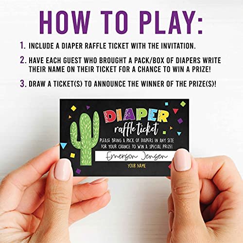 Diaper Raffle Cards | Set of 25 | Baby Shower Supplies