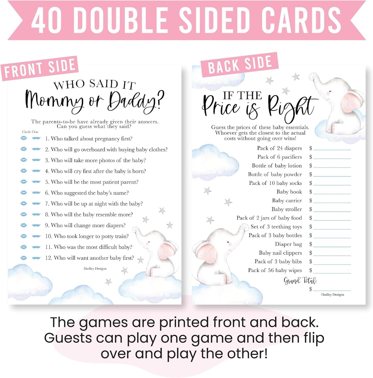 40 Elephant Baby Shower Games Boy - Baby Games For Baby Shower Bingo Games Boy, Guess Who Mommy Or Daddy Baby Shower Game, The Price Is Right Baby Shower Game, Hilarious Baby Shower Games Dad Jokes