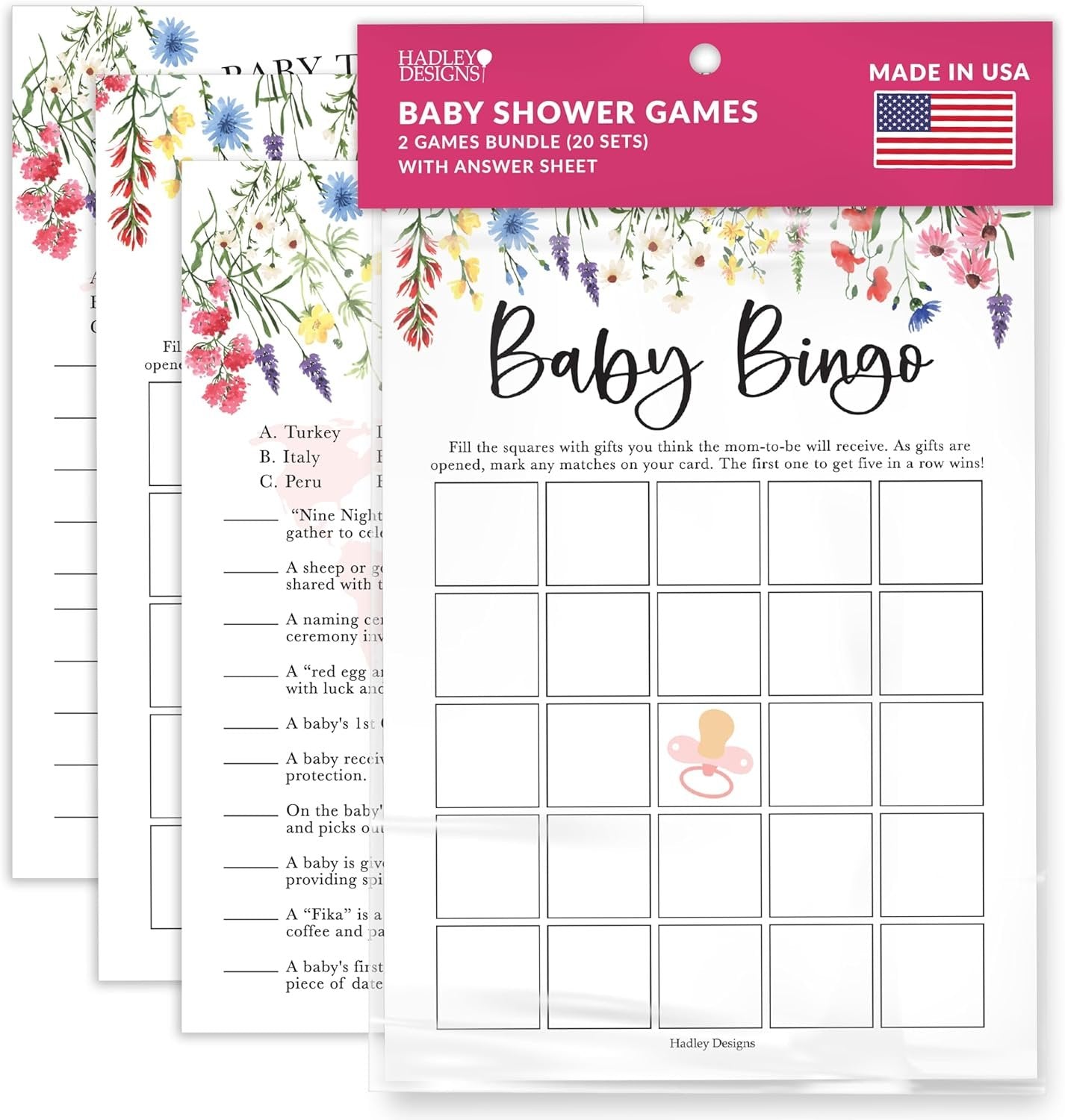 20 Floral Baby Shower Games For Girl - Hilarious Baby Shower Games Girl, Baby Games For Baby Shower Bingo Game Girl, Baby Girl Baby Shower Tradition Cards, Baby Girl Baby Shower Games Funny