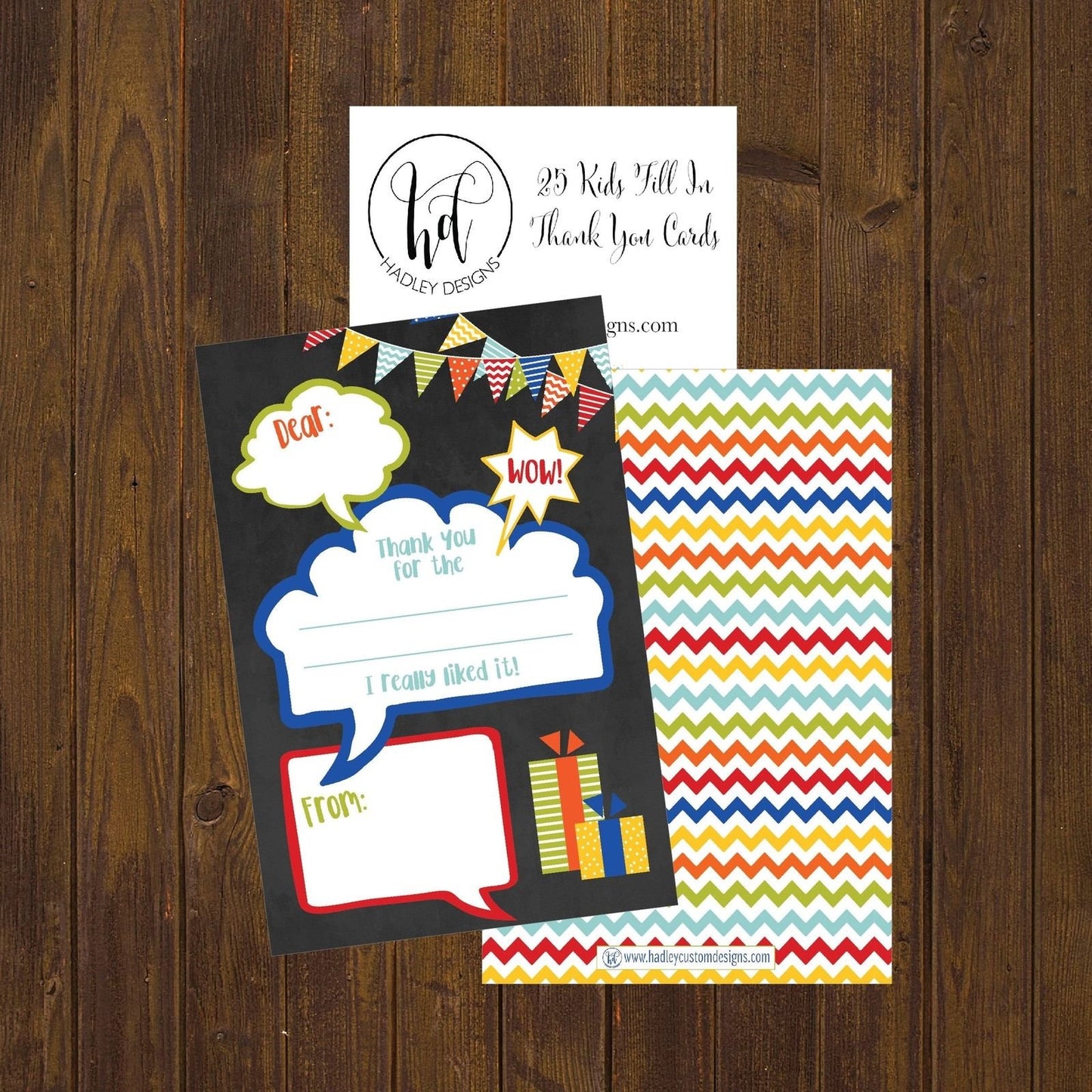 Kids Party Thank You Postcards | Set of 25 | Greeting Cards