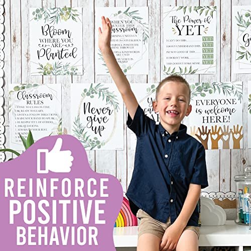 Greenery Classroom Motivational Posters | Set of 9 | Educational Supplies