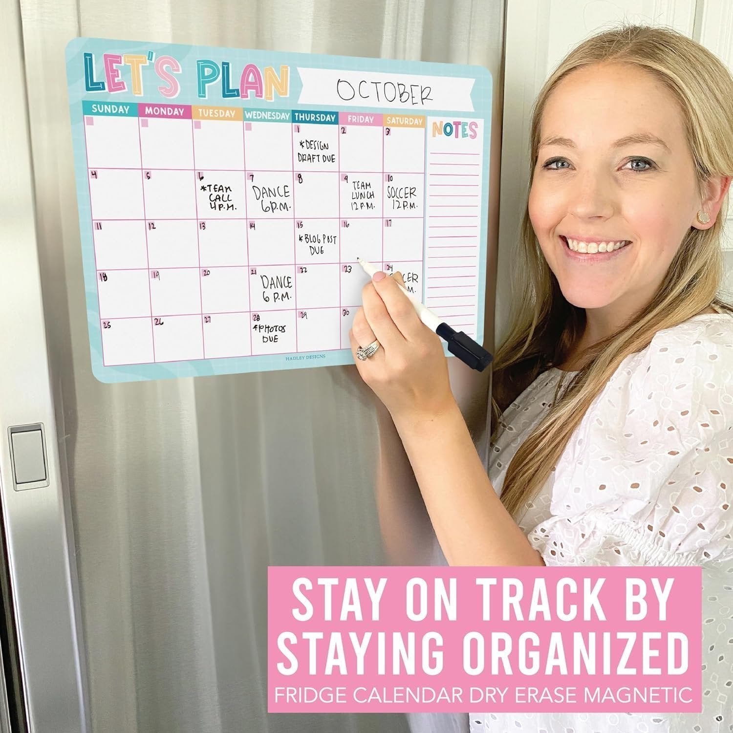 Magnetic Monthly Calendar | Fridge Magnet | Home Organization