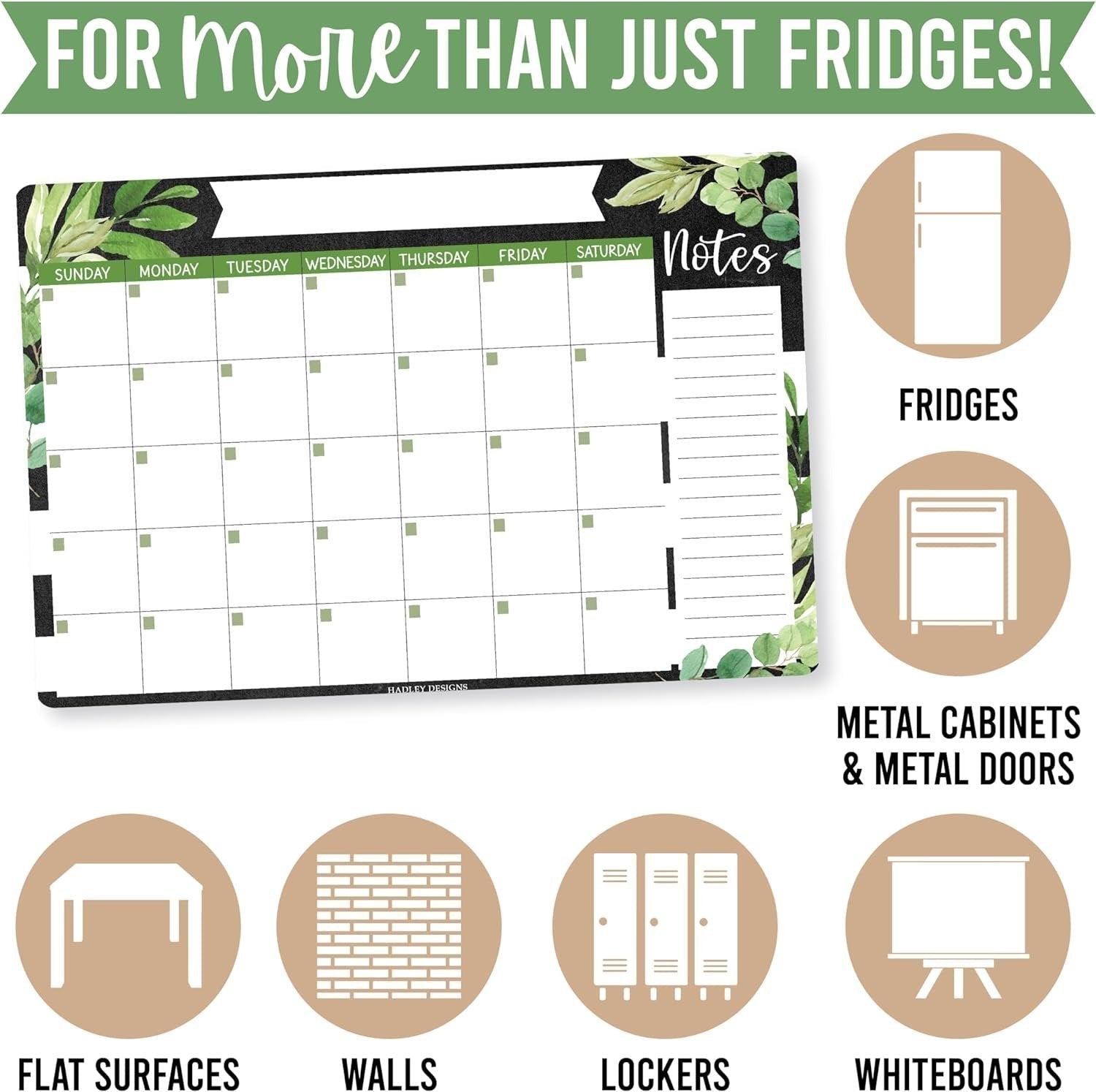 Magnetic Monthly Calendar | Fridge Magnet | Home Organization