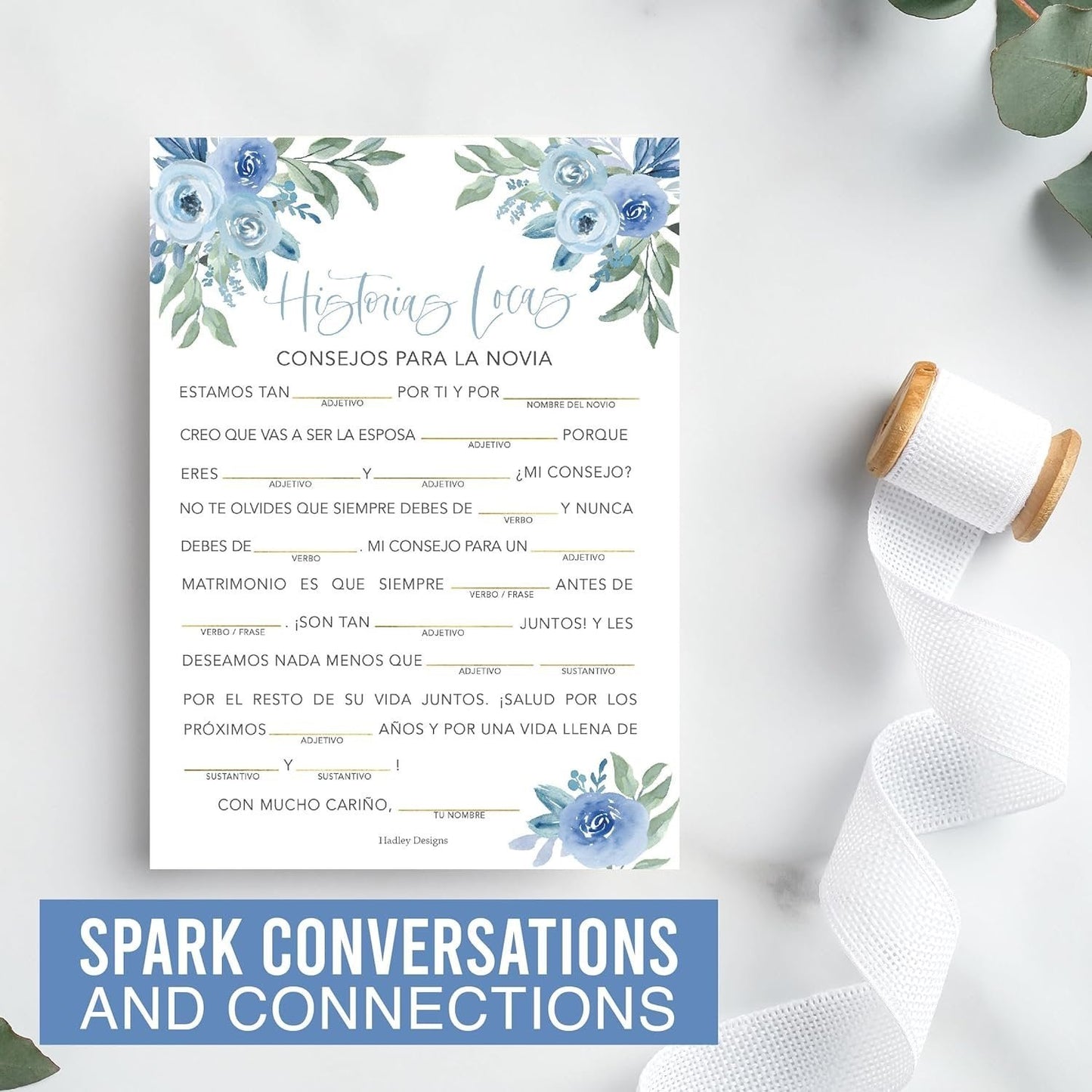 Mad Libs en español y Quién conoce mejor a la novia | Juego de 20 | Juegos para despedidas de soltera en español