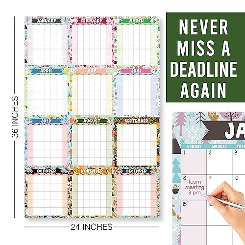 Doodle Undated Yearly 12-Month Calendar | Dry Erase | Calendars & Planners