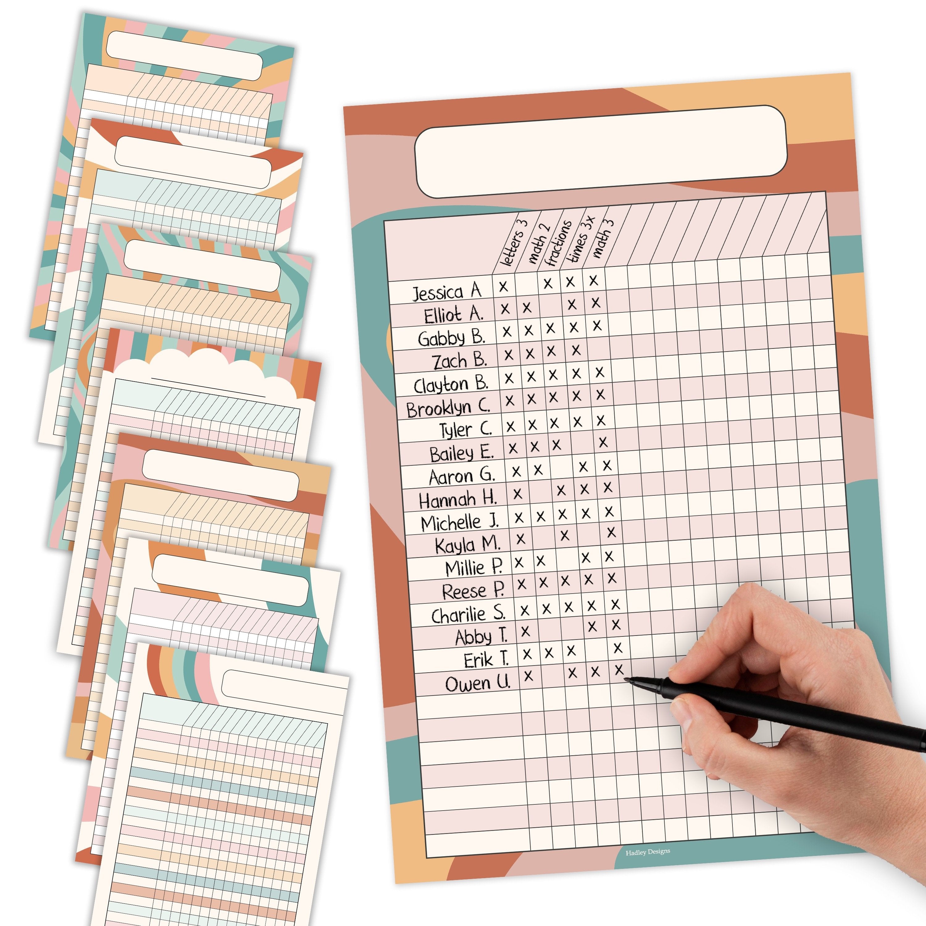 Homework Trackers | Set of 8 | School Supplies – Hadley Designs