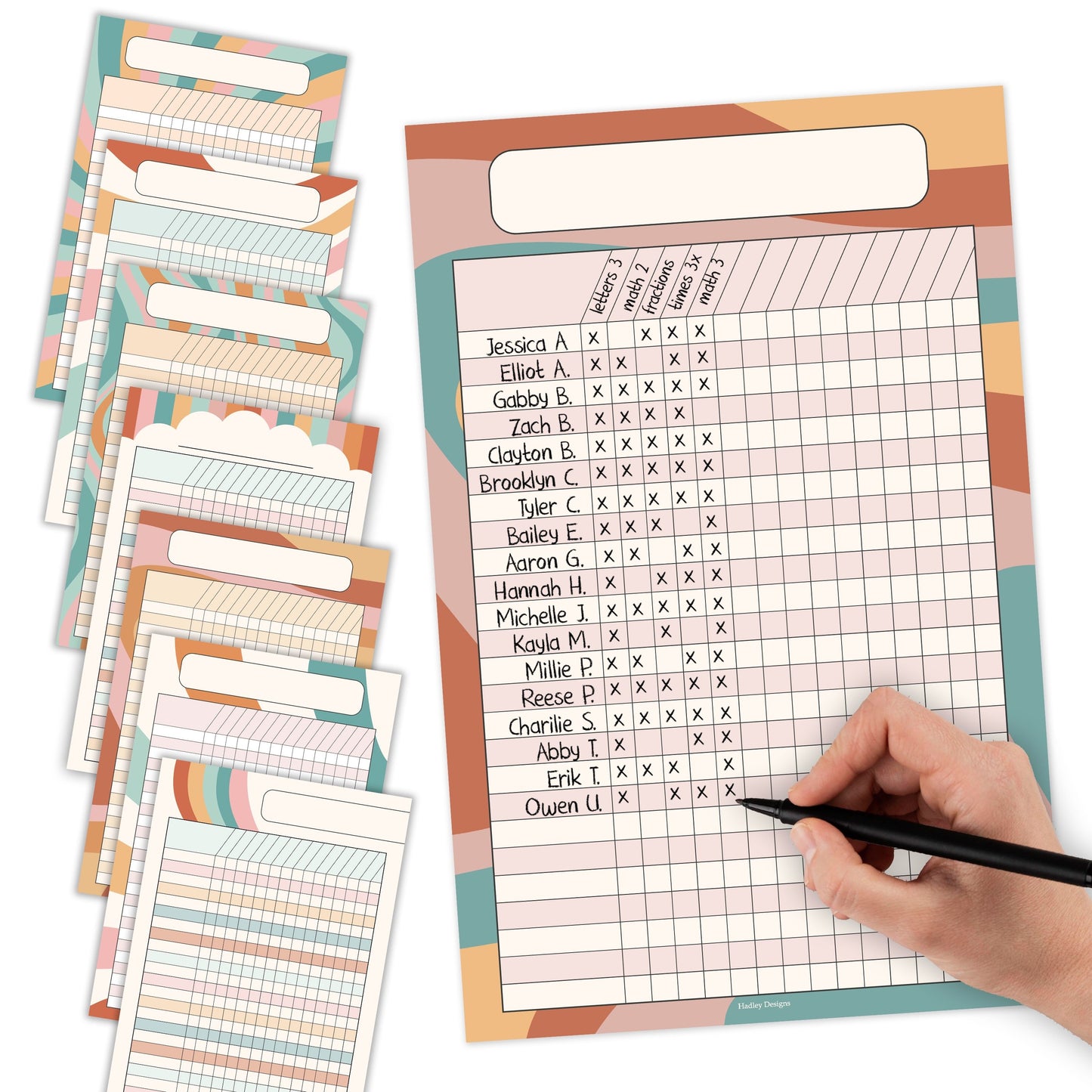 Homework Trackers | Set of 8 | School Supplies