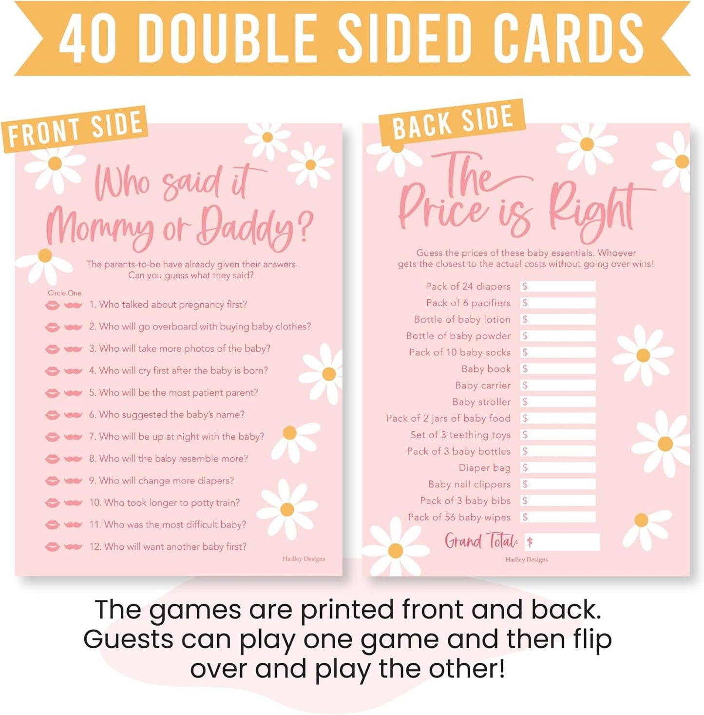 40 Retro Baby Shower Games For Girl - Baby Games For Baby Shower Bingo Game Girl, Guess Who Mommy Or Daddy Baby Shower Game, The Price Is Right Baby Shower Game, Funny Baby Shower Games Dad Jokes