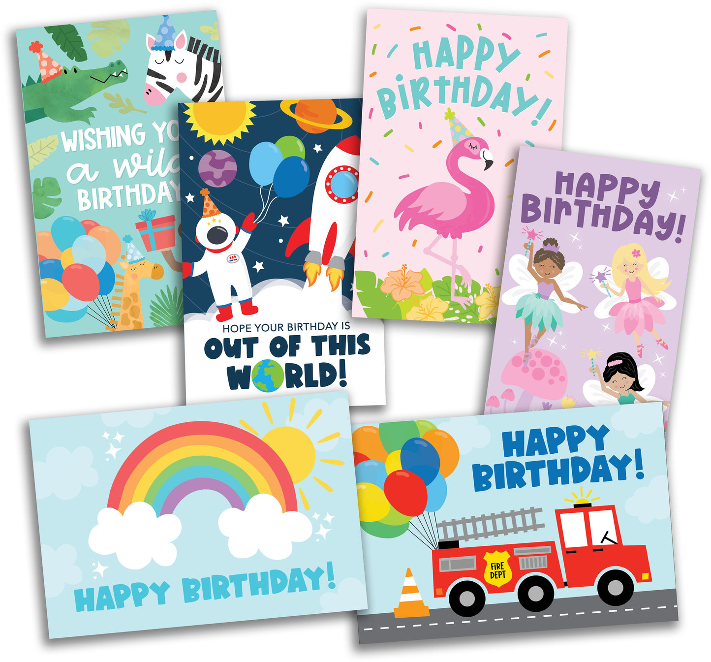 Folded Birthday Cards | Set of 54 | Cards & Party