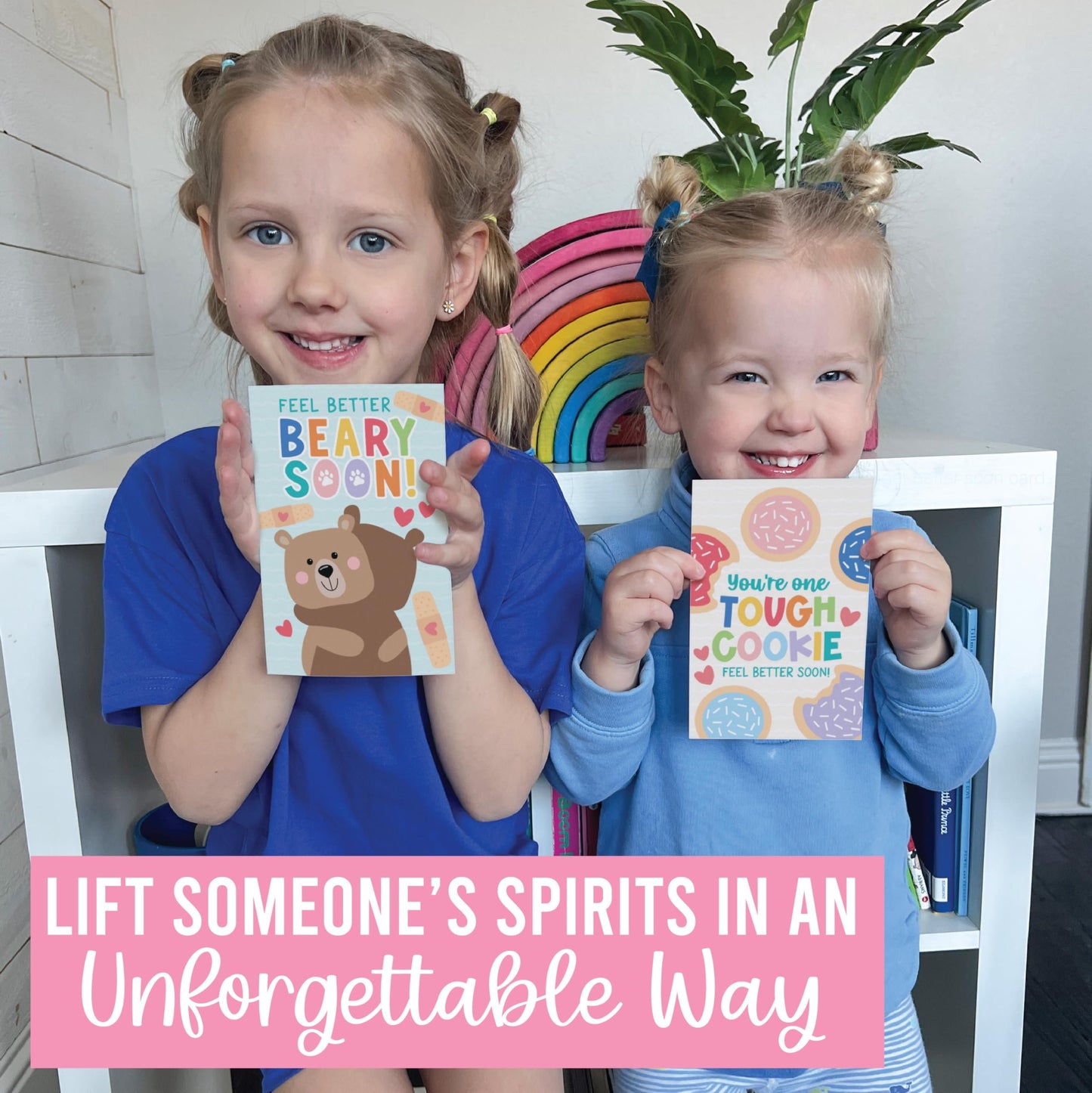 Folded Get Well Soon Cards | Set of 24 | Cards & Party | Envelopes Included