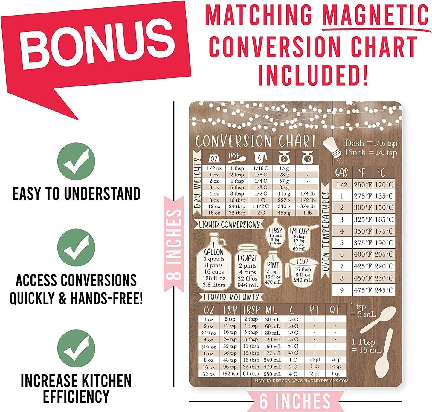 Wood Lights Magnetic Meal Planner | Weekly | Calendar & Planners