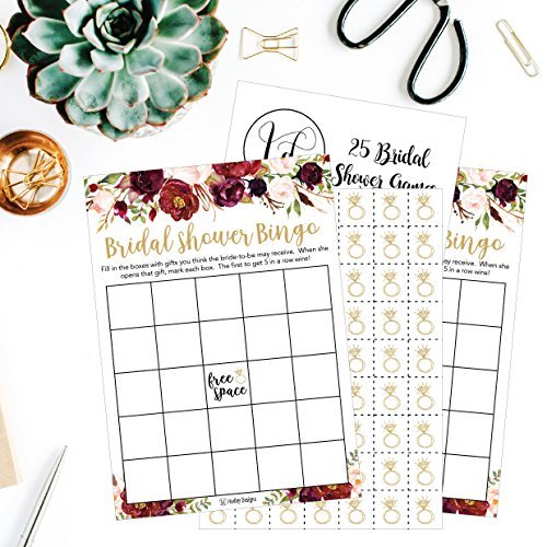 Bridal Shower Bingo | Set of 25 | Wedding Supplies