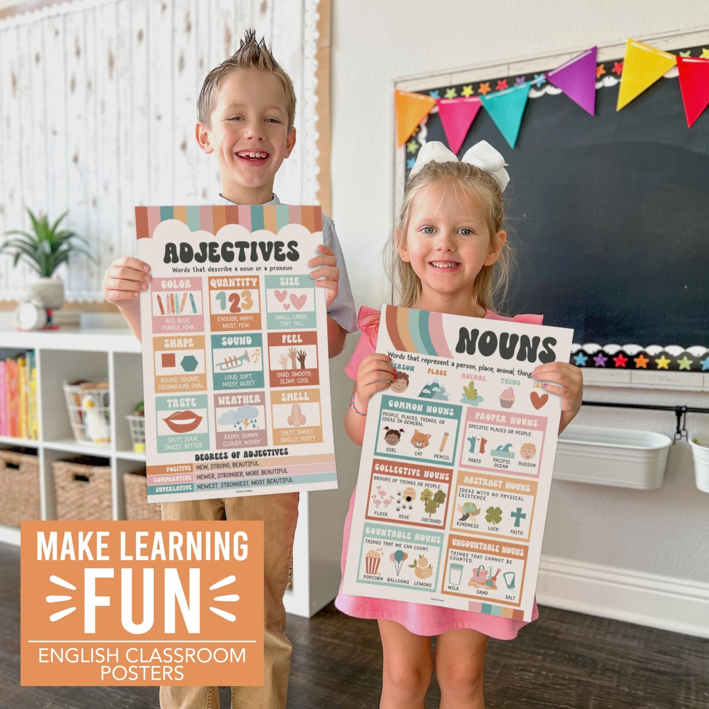 Parts of Speech Posters | Set of 12 | Educational Posters