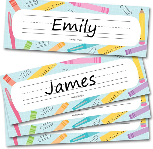 Doodle School Supplies Classsroom Labels | Set of 25 | Classroom Supplies