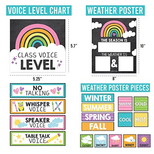 Colorful Pastel Chalk Classroom Calendar | Bulletin Board | Classroom Supplies