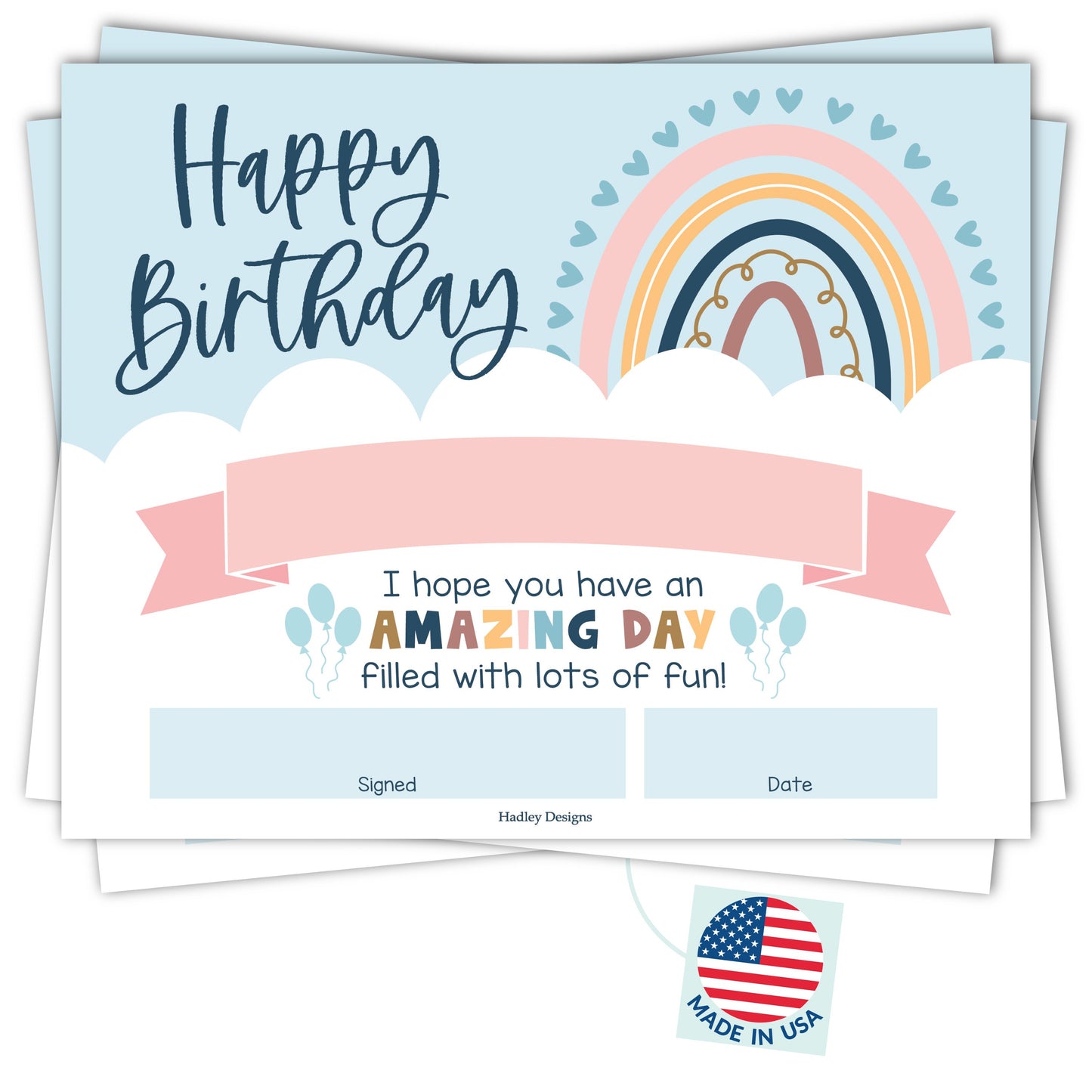 Birthday Certificates | Set of 25 | Birthday Gifts